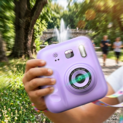 Mey İthalat® Çocuk Dijital Fotoğraf Makinesi Anında Baskı ve 4 Rulo Kağıt 5 Kalem Hediye