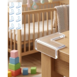 Mey İthalat® Çocuk Güvenlik Köşe Koruyucu 8 Li Set Masa Sehpa Köşe Aparatı