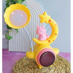 Mey İthalat® Çocuk Odası Ay ve Unicorn Desenli Gece Lambası