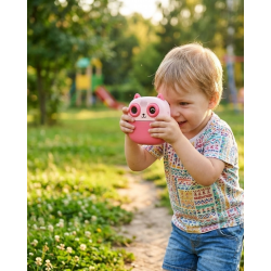 Mey İthalat® Çocuklar İçin Anında Baskılı Kamera 6 Renk Kalem 5 Rulo Kağıt Hediyeli Eğitici Eğlenceli Fotoğraf Makinesi