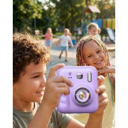 Mey İthalat® Çocuklar İçin Anında Baskılı Kamera HD Ekran 4 Rulo Kağıt 5 Kalem Set Hediyeli