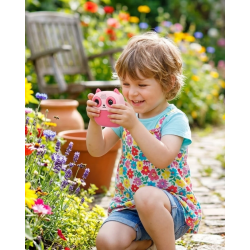 Mey İthalat® Çocuklar İçin Baskılı Mini Kamera 6 Kalem 5 Kağıt Rulosu Hediyeli Eğlenceli Fotoğraf Makinesi