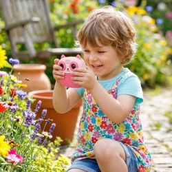 Mey İthalat® Çocuklar İçin Baskılı Mini Kamera 6 Kalem 5 Kağıt Rulosu Hediyeli Eğlenceli Fotoğraf Makinesi