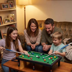 Mey İthalat® Çocuklar İçin Bilardo Seti Masaüstü Snooker ve Pool Oyuncak