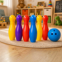 Mey İthalat® Çocuklar İçin Bowling Oyuncak Seti Eğlenceli Spor ve Aktivite Oyunu
