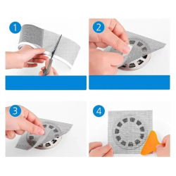 Mey İthalat® Çok Amaçlı Gider Süzgeci ve Sineklik Tamir Kiti 10 cm * 4 metre