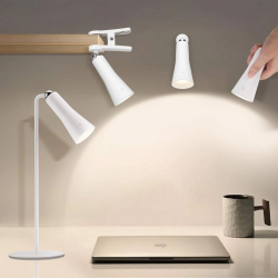 Mey İthalat® Çok Amaçlı Güçlü Manyetik Başlıklı 4’ü 1 Arada Portatif Beyaz LED a Masaüstü, El Feneri, Duvara Asılabilir ve Mandallı Klipsli Işık