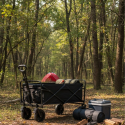 Mey İthalat® Çok Amaçlı Katlanabilir Kamp Arabası Bahçe Alışveriş Taşıma Vagonu