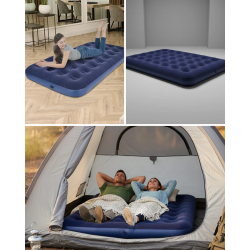 Mey İthalat® Çok Amaçlı Şişme Hava Yatağı Çift Kişilik Hızlı Şişirme Vanalı