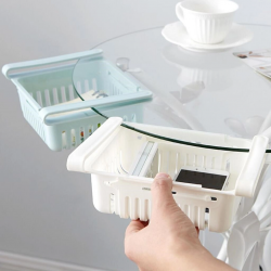 Mey İthalat®  Çok Amaçlı Uzayıp Kısalabilir Buzdolabı Düzenleyici Sepeti Rafı