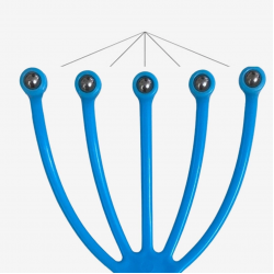 Mey İthalat®  Çok Fonksiyonlu 5 Uçlu Bilyeli Baş Boyun Bacak Kol Masaj Alet Rahatlatıcı Kafa Masaj Aparatı