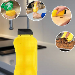 Mey İthalat®  Çok Fonksiyonlu Deterjan Hazneli Pratik Bulaşık Yıkama Fırçası