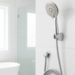 Mey İthalat® Çok Fonksiyonlu El Duşu Seti Kireç Önleyici Duş Başlığı Spiral Hortum Mafsallı Askı