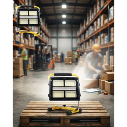 Mey İthalat® Çok Fonksiyonlu LED Projektör Kamp Lambası Solar Şarjlı Powerbank Özellikli