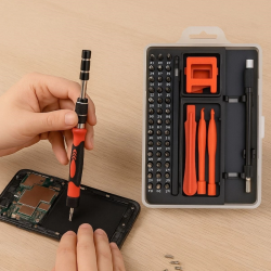 Mey İthalat®  Çok Fonksiyonlu Manyetik Uçlu 52'si 1 Arada 42 Uçlu Saatçi Tornavida Seti