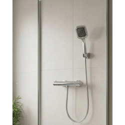 Mey İthalat® Çok Fonksiyonlu Siyah El Duşu Seti Spiral Hortum ve Duş Askısı Banyo Duş Başlığı