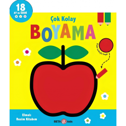 Mey İthalat® Çok Kolay Boyama Elmalı Resim Kitabım