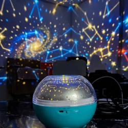 Mey İthalat® Çok Renkli LED Yıldız Projektör Gece Lambası Bluetooth Müzik Çalar ve Kumandalı Kontrol