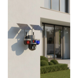 Mey İthalat® Çoklu Lensli 9MP Solar Güvenlik Kamerası 4G SIM Kart Destekli