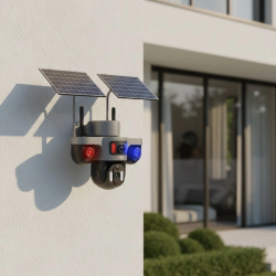 Mey İthalat® Çoklu Lensli 9MP Solar Güvenlik Kamerası 4G SIM Kart Destekli