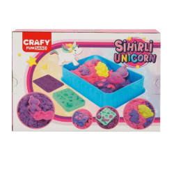 Mey İthalat® Crafy Oyun Kum Seti Unicorn Pembe Mor 2x125
