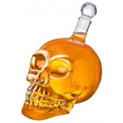Mey İthalat® Crystal Head Kuru Kafa Cam Şişe  Hediyelik Sürahi (350 ML)