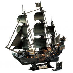 Mey İthalat®  CubicFun Queen Anne's Revenge 3D Puzzle 293 Parça LED Işıklı