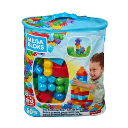 Mey İthalat® CYP67 MEGA BLOKS® 60 parçalı Blok Torbaları 2 asorti - Mavi - Pembe +1 yaş