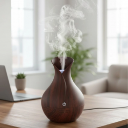 Mey İthalat® Damla Model Akasya Renk Hava Nemlendirici – Ultrasonik Soğuk Buhar Makinesi, LED Işıklı Masaüstü Oda Nemlendirici