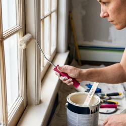 Mey İthalat® Dar Alan Boyama Rulosu 10 Cm Boya Fırça Seti 6 Adet Yedek Rulo Hediyeli