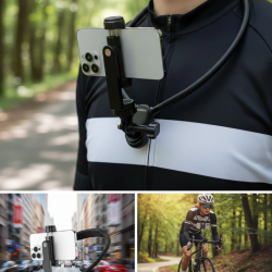 Mey İthalat® Dayanıklı Metal Destekli Boyun Telefon Tutucu Seyahat ve Spor Kullanım