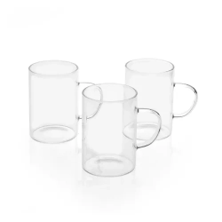 Mey İthalat® DecoHandy 3'lü Cam Kupa 200 ml
