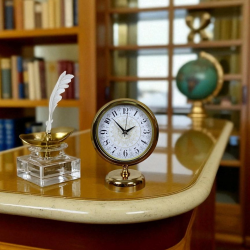 Mey İthalat® Decora Gold 25 x 20 Cm Metal Masa Saati