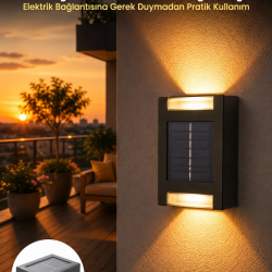 Mey İthalat® Dekorasyon Aplik Işık Güneş Enerjili Aydınlatma Dekoratif Aydınlatma Yeni Nesil
