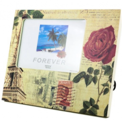 Mey İthalat®   Dekoratif Desenli Çerçeve Gül Motifli Fotoğraf Çerçevesi