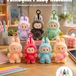 Mey İthalat® Dekoratif Labubu Peluş Figür Oyuncak Yeni Seri
