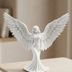 Mey İthalat® Dekoratif Melek İnsan Figürlü 3D Heykel Biblo Modern Ev Dekoru