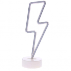 Mey İthalat®  Dekoratif Şimşek Şeklinde Pilli Neon Led a Süs Masa ası