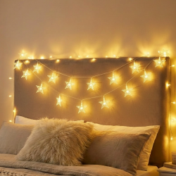 Mey İthalat® Dekoratif Yıldız LED Aydınlatma 5 Metre Sabit Işık İç Mekan Kullanım