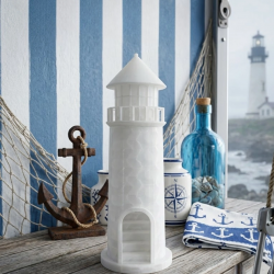 Mey İthalat® Deniz Temalı 3D Deniz Feneri Dekoratif Obje Ev Aksesuarı