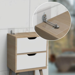 Mey İthalat®  Deprem İçin Ultra Dayanıklı Çivisiz Duvarı Delmeden Ayarlanabilir Eşya Sabitleyici Aparat