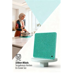 Mey İthalat® Derin Su  Serisi - Isıya Dayanıklı Bal Peteği Kaymaz Silikon Kare Nihale