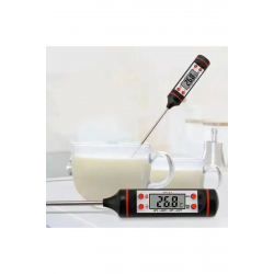 Mey İthalat® Dijital Gida Termometresi - Yogurt Süt Su Mama Et ve Yiyecek Sicaklik Yemek Isi Ölçer Paslanmaz