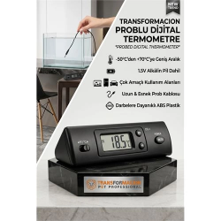 Mey İthalat®  Dijital Prob Termometre - Akvaryum, Buzdolabı ve Oto Isı Ölçer 723082