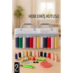 Mey İthalat® Dikiş Seti - 42 Parça Renkli Dikiş Seti – Mezuralı, Taşınabilir, Hobi ve Onarım İçin 722078