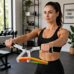 Mey İthalat® Direnç Bantlı Kol Göğüs Omuz Egzersiz Aleti Evde Fitness Seti