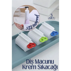 Mey İthalat® Diş Macunu Krem Sıkacağı 3 lü Set Tuppo Design 719172