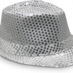 Mey İthalat® Disko Star Gümüş Payetli Fötr Şapka Yetişkin Boy