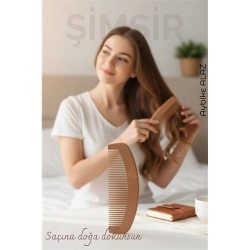 Mey İthalat® Doğal Şimşir Ahşap Tarak – 16 cm, Anti-statik, Kepek Karşıtı ve El Yapımı 722266