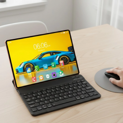 Mey İthalat® Dokunmatik Android Tablet Klavyeli Kalemli Kılıflı Set